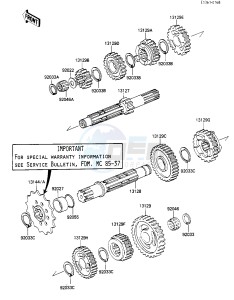 KXT 250 B [TECATE] (B1) [TECATE] drawing TRANSMISSION