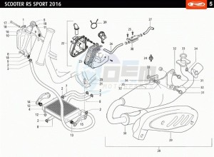 RS-SPORT-WHITE-BLUE 50 drawing RADIATOR - EXHAUST