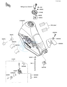 KL 250 D [KLR250] (D7-D9) [KLR250] drawing FUEL TANK-- KL250-D8_D9- -