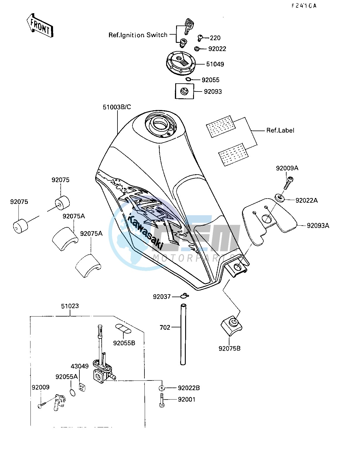 FUEL TANK-- KL250-D8_D9- -