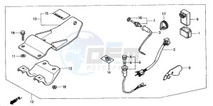 TRX200D FOURTRAX 200 drawing TRAILER HITCH SET ('91-'96)