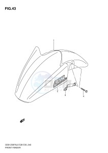 GSX1250FA (E28-E33) drawing FRONT FENDER