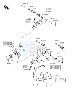 BRUTE FORCE 750 4x4i EPS KVF750HGF EU drawing Front Suspension