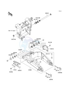 ZX 600 N [ZX-6RR] (N1) N1 drawing SWINGARM