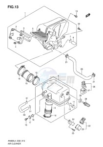 AN650Z ABS BURGMAN EXECUTIVE EU drawing AIR CLEANER