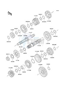 KLX 300 A [KLX300R] (A6F-A7A) A6F drawing TRANSMISSION