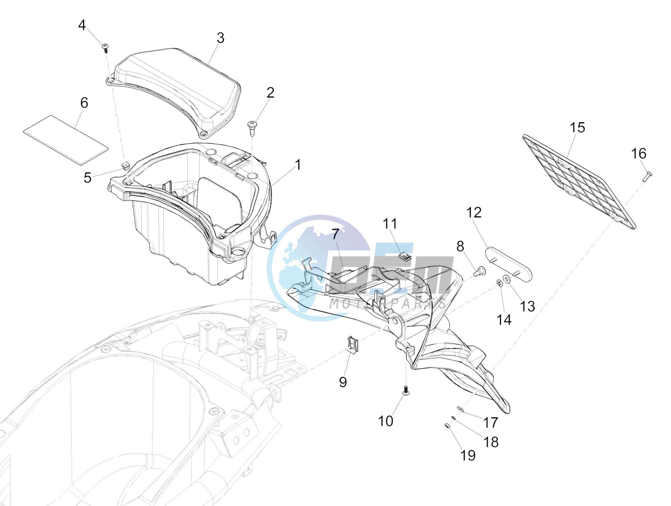 Rear cover - Splash guard