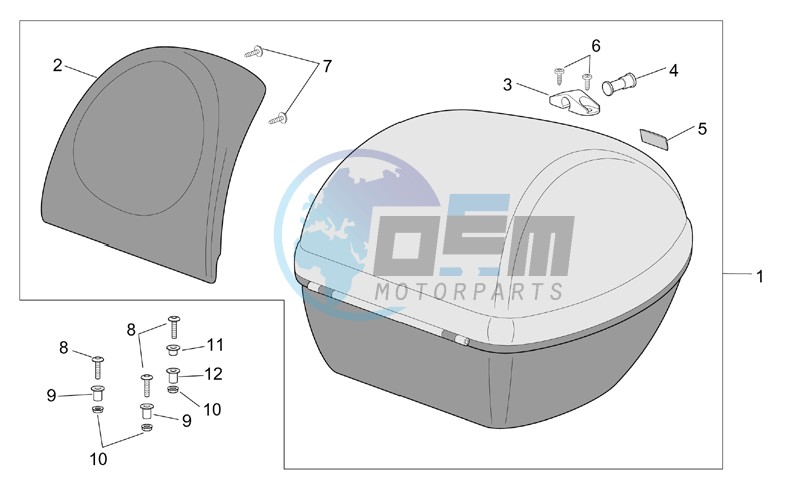 Top box with seat cushion