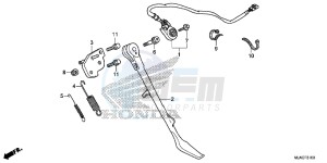 VT750CSE Shadow - VT750CS-E UK - (E) drawing SIDE STAND (VT750CS/ C2B/ C2S/ C)