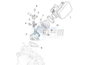 GTV 300 HPE SEI GIORNI IE E4 ABS (APAC) drawing Throttle body - Injector - Induction joint