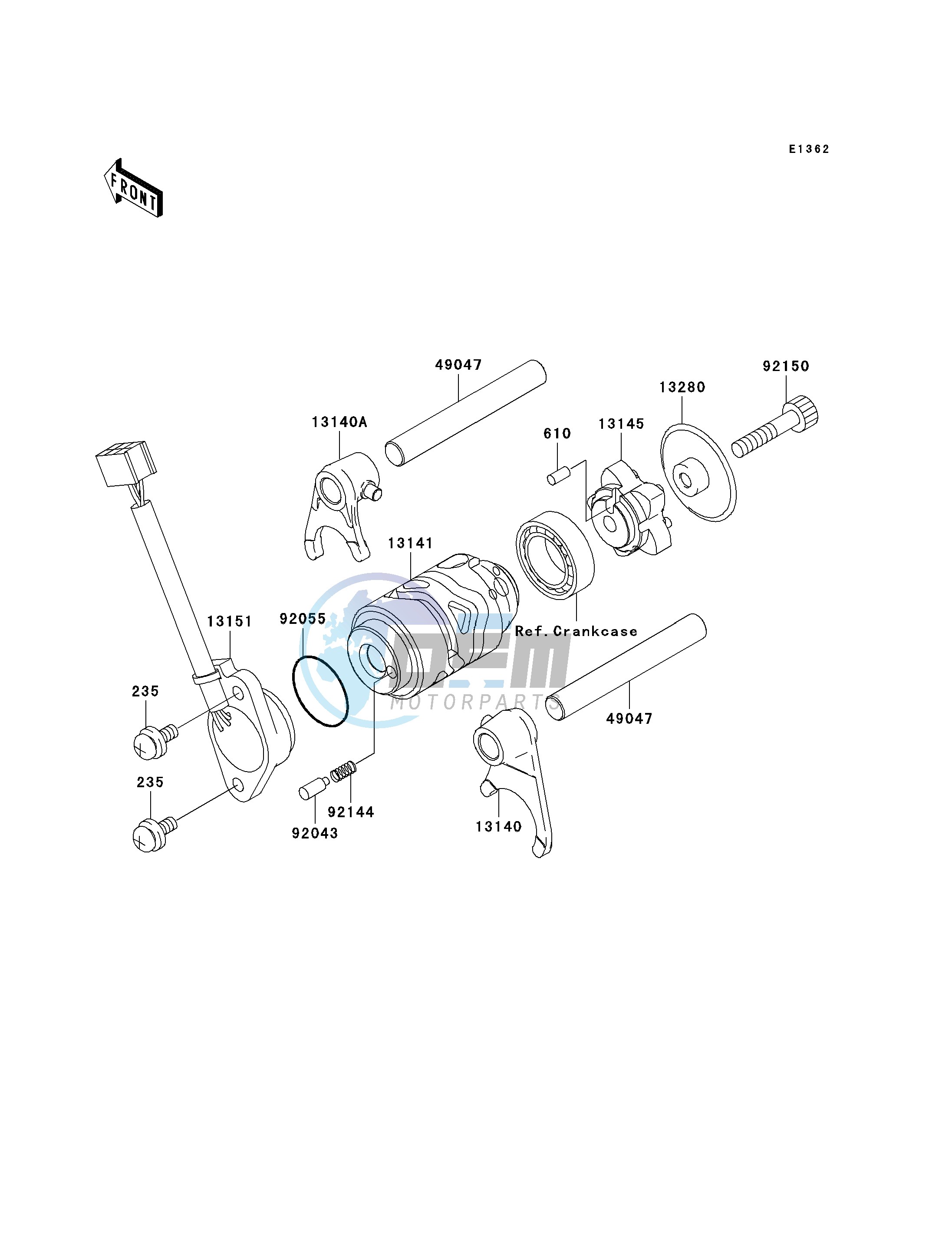 GEAR CHANGE DRUM_SHIFT FORK-- S- -