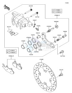 BRUTE FORCE 750 4x4i EPS KVF750HFF EU drawing Front Brake