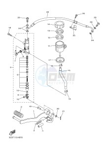 FZ1-S FZ1 FAZER 1000 (1CAM) drawing REAR MASTER CYLINDER