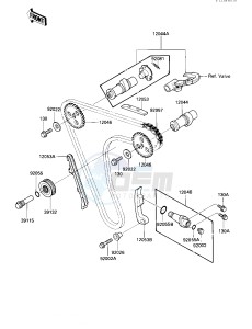 KL 250 D [KLR250] (D4-D6) [KLR250] drawing CAMSHAFT-- S- -_TENSIONER