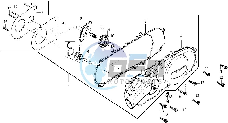 CRANKCASE COVER LEFT