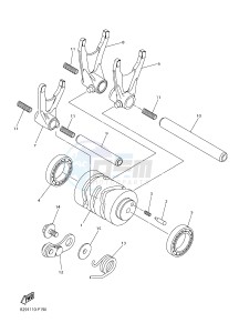 YZ250FX (B29C B29D B29E B29E B29F) drawing SHIFT CAM & FORK