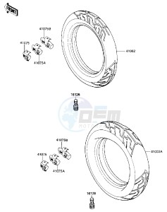 ZX 600 A [NINJA 600] (A1-A2) [NINJA 600] drawing TIRES