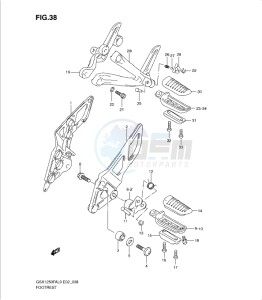 GSX1250 FA drawing FOOTREST