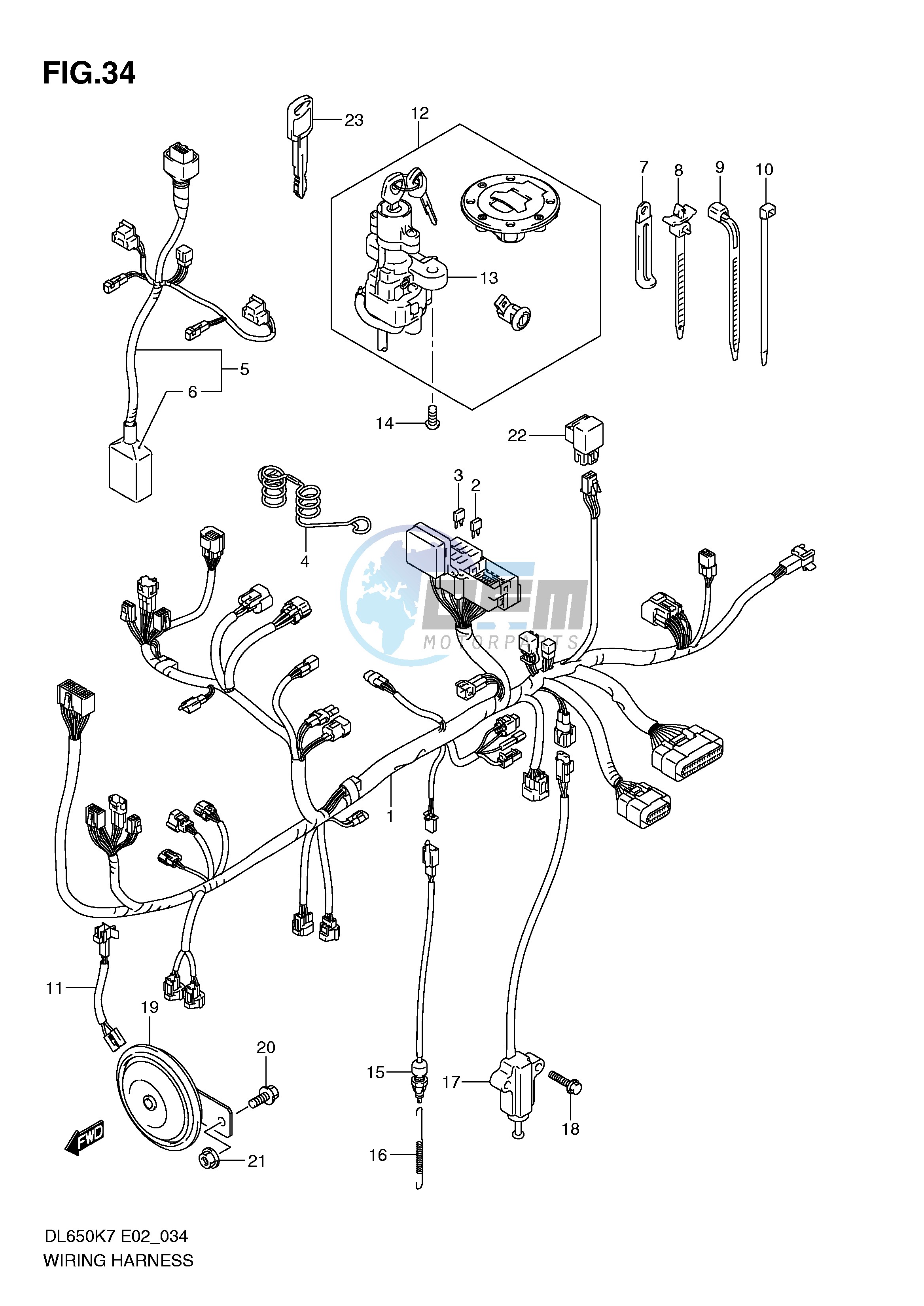 WIRING HARNESS (DL650K7 U3K7)