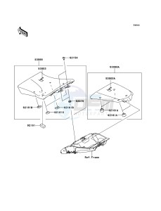 Z1000SX ABS ZX1000HCF FR GB XX (EU ME A(FRICA) drawing Seat