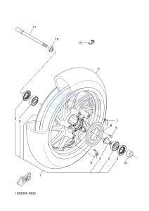 YP400RA X-MAX 400 ABS X-MAX (1SDE 1SDE 1SDE 1SDE) drawing FRONT WHEEL