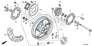 CBR250RAD CBR250R ABS 2E - (2E) drawing REAR WHEEL