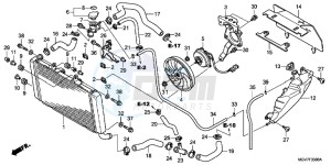 CBR600FAB CBR600F ABS E drawing RADIATOR