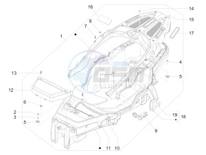 Fuoco 500 4t-4v ie e3 LT 800 drawing Helmet box - Undersaddle