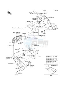 EX 650 A [NINJA 650R] (A6F-A8F) A8F drawing COWLING-- CENTER- --- A7F_A8F- -