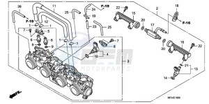 CBF1000S9 France - (F / ABS CMF) drawing THROTTLE BODY