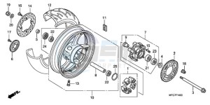 CB600FA9 UK - (E / ABS MKH) drawing REAR WHEEL