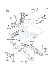 Z1000 ZR1000DDF FR GB XX (EU ME A(FRICA) drawing Swingarm