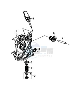 ORBIT II 50 45KMH (L8) EU drawing CRANKCASE  RIGHT / START MOTOR