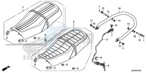 CB1100NAH UK - (E) drawing SEAT (CB1100CA/ CAD/ NA/ NAD)