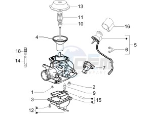 LX 125 4T E3 drawing Carburetor components