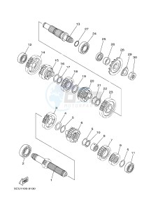 YZ250 (1SST) drawing TRANSMISSION