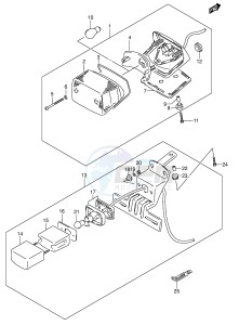 VS800 (E3-E28) INTRUDER drawing REAR COMBINATION LAMP (MODEL K5)