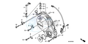 CBR600RRA Korea - (KO / ABS) drawing RIGHT CRANKCASE COVER (CBR600RR9,A/RA9,A)