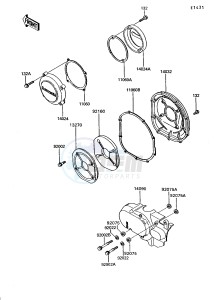 ZG 1200 B [VOYAGER XII] (B6-B9) [VOYAGER XII] drawing ENGINE COVER-- S- -