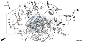 CRF250MF CRF250M UK - (E) drawing CYLINDER HEAD