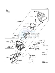 Z1000 ZR1000DCF FR GB XX (EU ME A(FRICA) drawing Air Cleaner