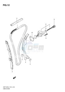 GSF1250 (E21) Bandit drawing CAM CHAIN