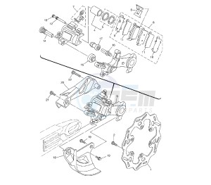 YZ F 250 drawing REAR BRAKE CALIPER