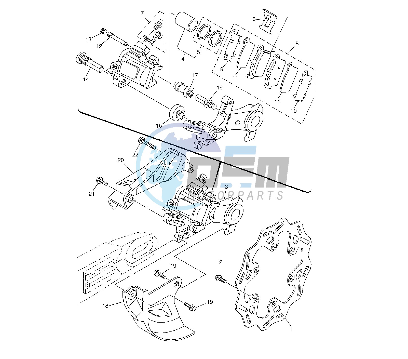 REAR BRAKE CALIPER