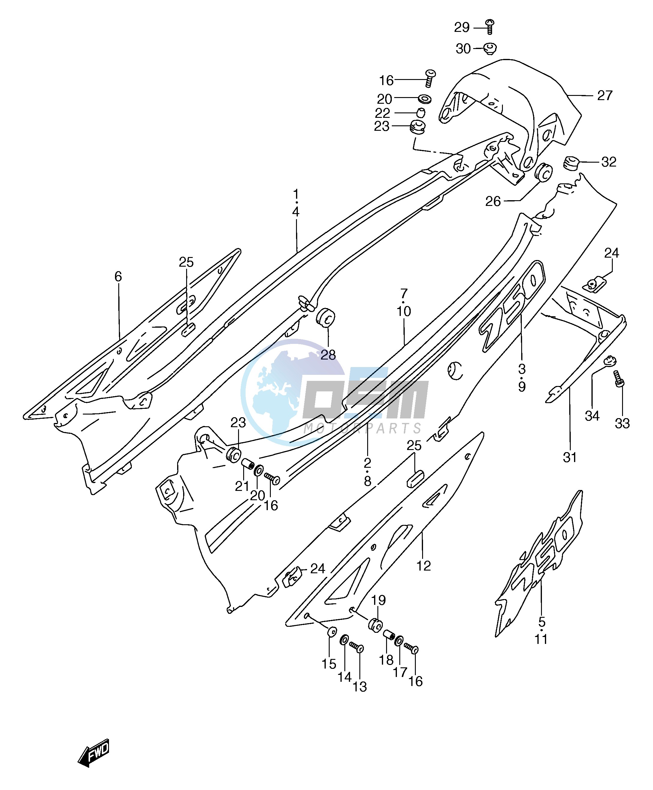 FRAME COVER (MODEL P R)