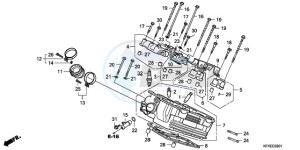 VTR2509 Australia - (U / MK) drawing REAR CYLINDER HEAD