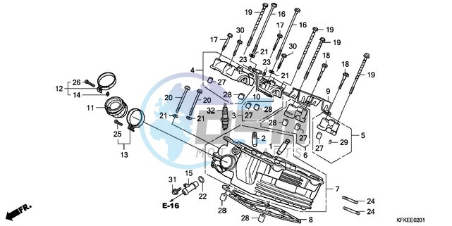 REAR CYLINDER HEAD