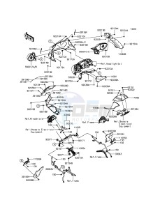 1400GTR ABS ZG1400EFF FR GB XX (EU ME A(FRICA) drawing Cowling(Upper)