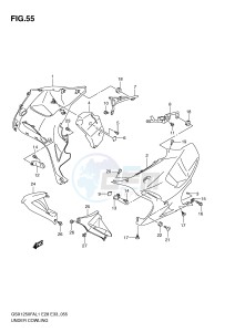 GSX1250FA (E28) drawing UNDER COWLING (GSX1250FAL1 E28)