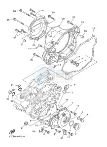 YZ250F (17D9 17DA 17DB 17DC) drawing CRANKCASE COVER 1